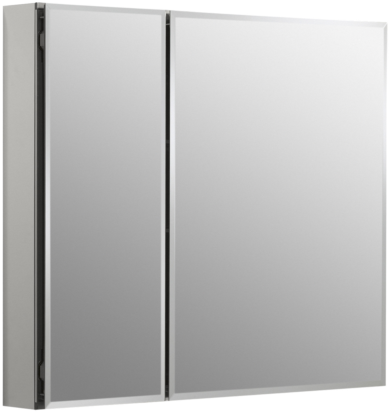 Wayfair Kohler 30 X 26 Aluminum Two Door Medicine Cabinet With K Cb Clc3026fs 30 X 26 Aluminum Two Door Medicine Cabinet With Mirrored Doors Beveled Edges