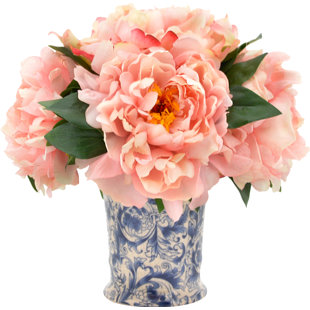 Pink Peony Wallpaper Wayfair Blush Pink Peony Bouquet