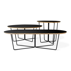 Array Coffee Table Round Black Powder ..