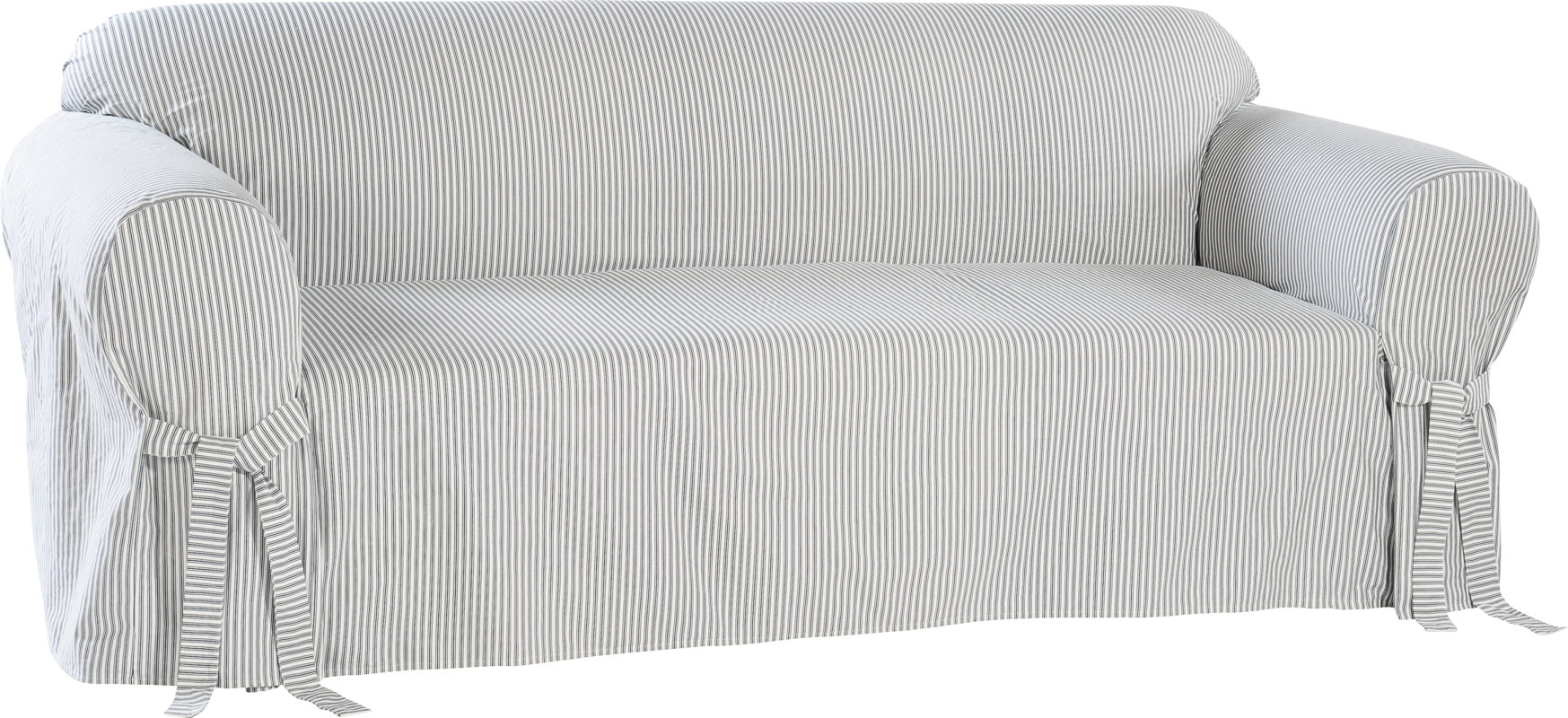 Classic Slipcovers Stripe Twill Loveseat Slipcover & Reviews Wayfair