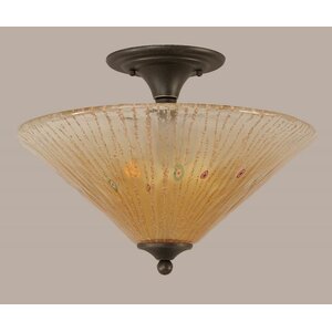 2-Light Semi Flush Mount