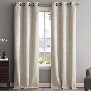 Tyrrell Geometric Blackout Thermal Grommet Curtain Panels (Set of 2)