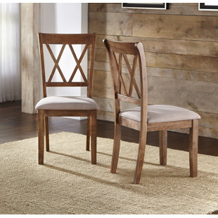 Double X Back Dining Chair Wayfair Skyline Upholstered Dining Chair Set Of 2