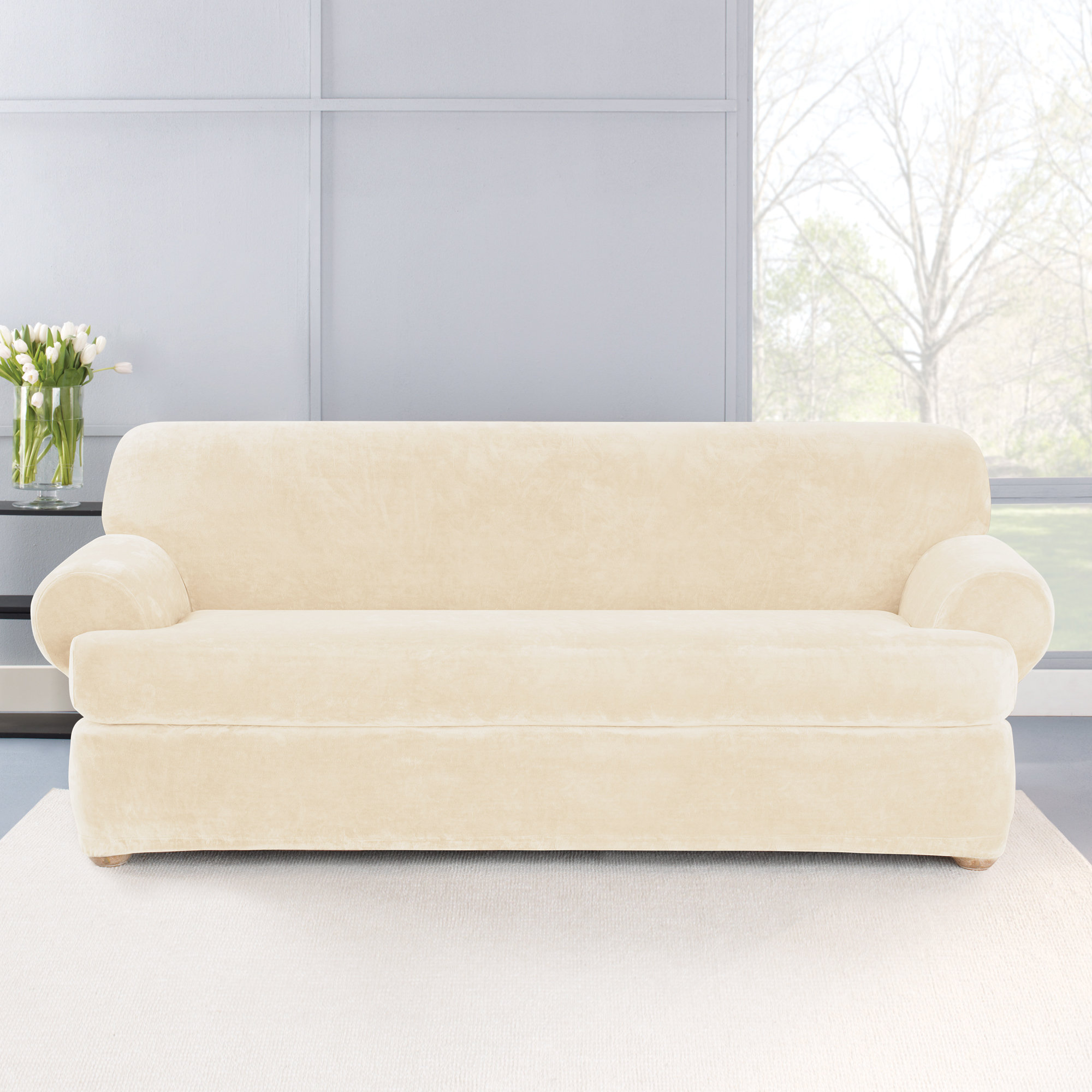 Furniture: Spectacular T Cushion Chair Slipcovers With ...