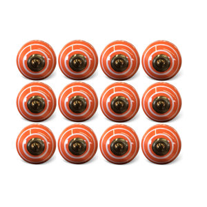 Handpainted Taj Hotel Mushroom Knob (Set of 12)