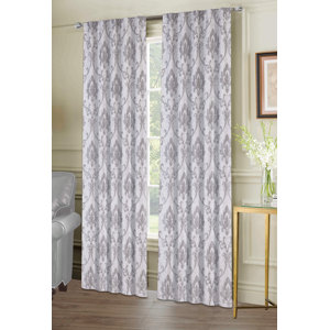 Southwick Damask Room Darkening Rod Pocket Panel Pair (Set of 2)