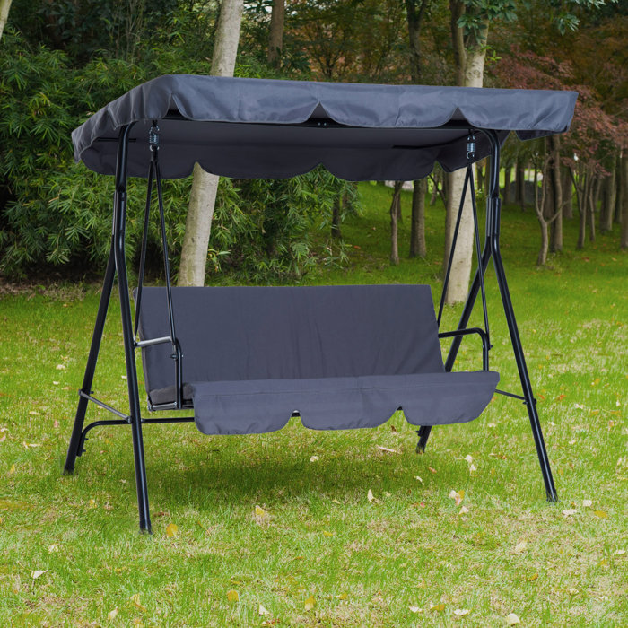 Higham Steel Fabric Outdoor Canopy Porch Swing Canopy
