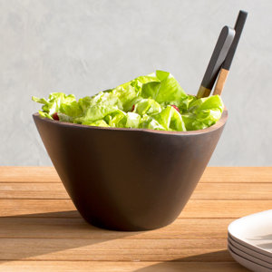 Woodbine Acacia 3 Piece Salad Bowl and Server Set