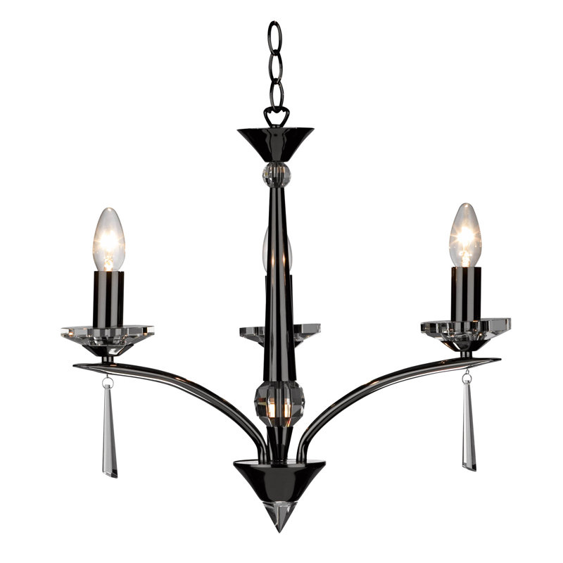 Dar Lighting Hyperion 3Light CandleStyle Chandelier & Reviews
