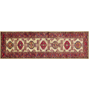 One-of-a-Kind Kazak Super Sabrina Hand-Knotted Ivory Area Rug