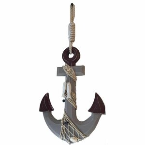 Anchor with Hook Rope and Shells Wall Du00e9cor