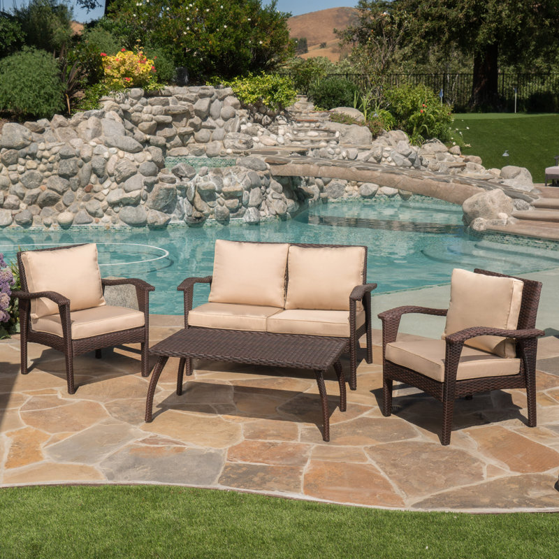 Three Posts Guilford 4 Piece Sofa Set with Cushions & Reviews Wayfair.ca