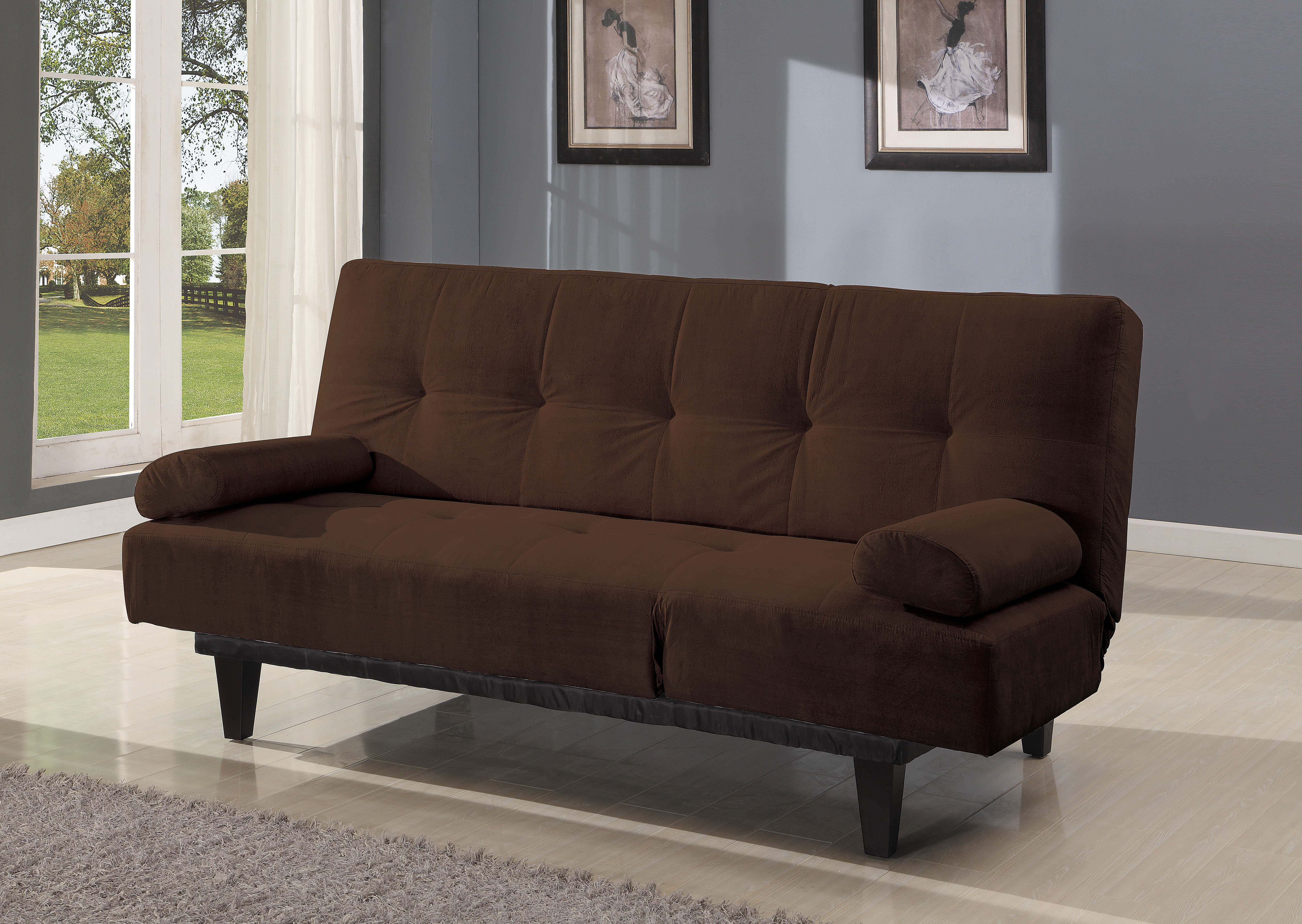 Winston Porter Propst Microfiber Sleeper Sofa Wayfair
