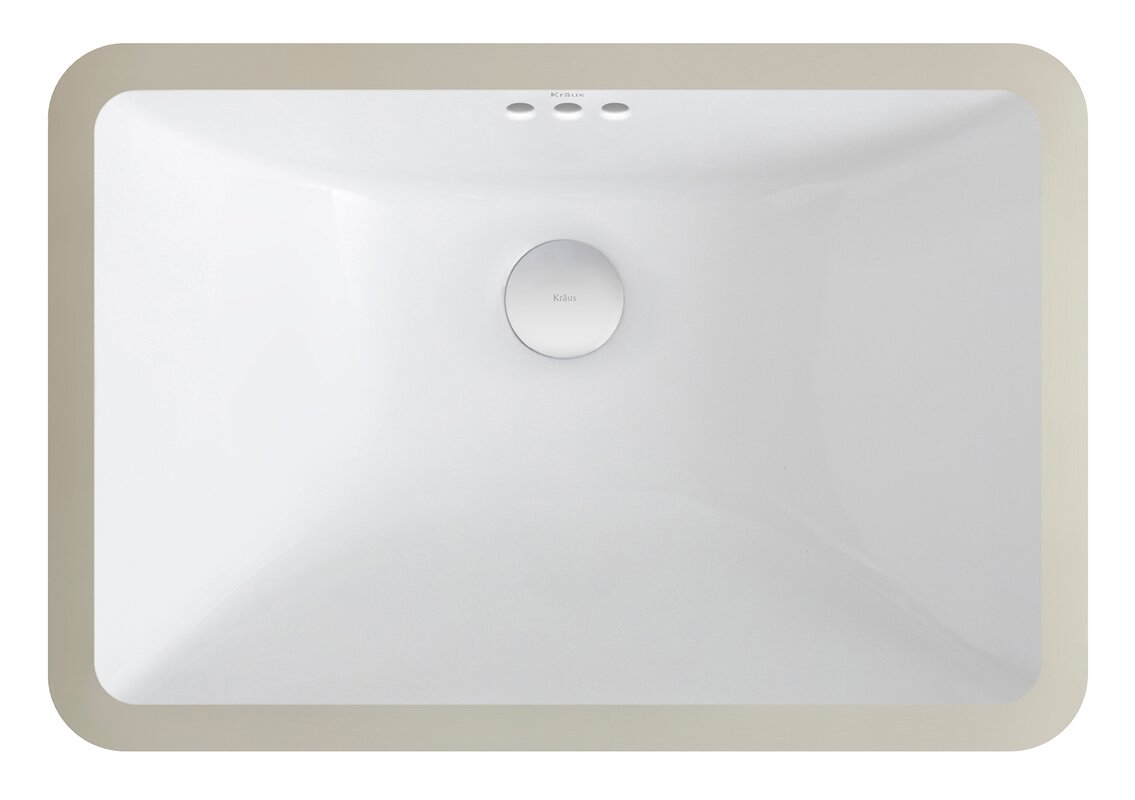 elavo large rectangular ceramic undermount bathroom sink