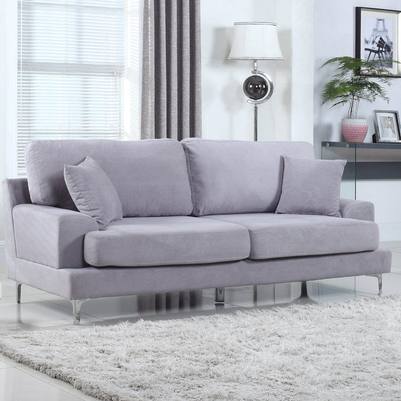 Madison Home USA Ultra Modern Plush Velvet Living Room Sofa & Reviews