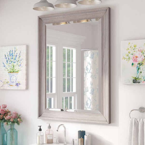 Lark Manor Bartouille Transitional Driftwood Beveled Bathroom Vanity Lark Manor Bartouille Transitional Driftwood Beveled Bathroom Vanity Wall Mirror Reviews Wayfair