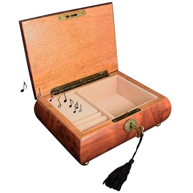 Ikee Design Premium Wooden Musical Jewelry Box & Reviews Wayfair