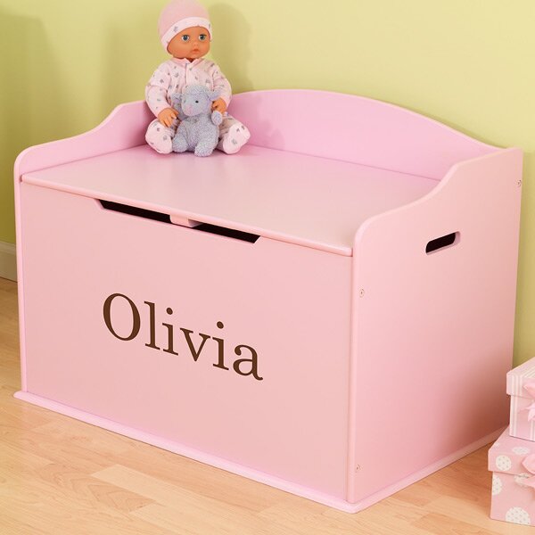 KidKraft Personalized Austin Pink Toy Box & Reviews | Wayfair