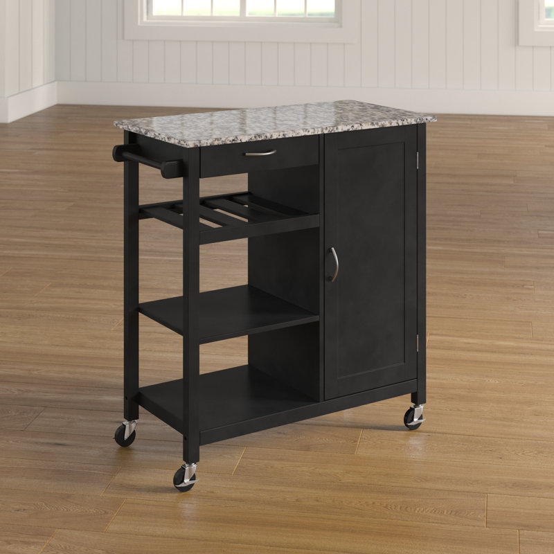 Red Barrel Studio Roselle Kitchen Cart with Faux Marble Top & Reviews