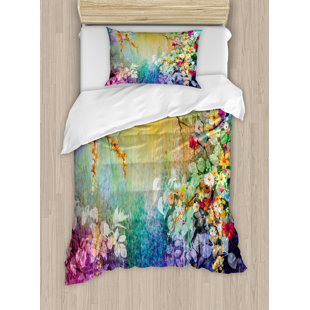 Lush Decor Serena Bedding Wayfair Watercolor Flower Home Fairy Fl Wisteria Lush Foliage Supreme Feminine Old Fashion Art Duvet Set