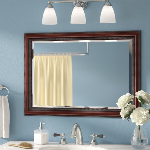 Three Posts Mitchem Traditional Cherry Bathroom Vanity Wall Mirror Three Posts Mitchem Traditional Cherry Bathroom Vanity Wall Mirror Reviews Wayfair