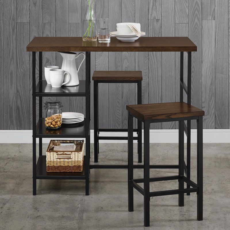 Du Bois 3 Piece Pub Table Set Allmodern Du Bois 3 Piece Pub Table Set