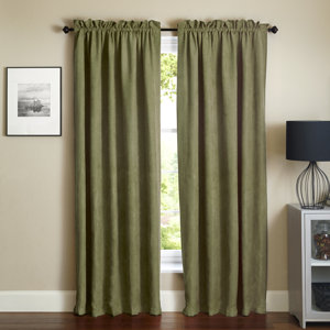 Solid Blackout Rod pocket Curtain Panels (Set of 2)