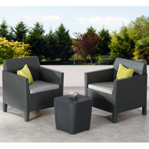 3-tlg. Balkon-Set Amalfi mit Kissen von Garten L..