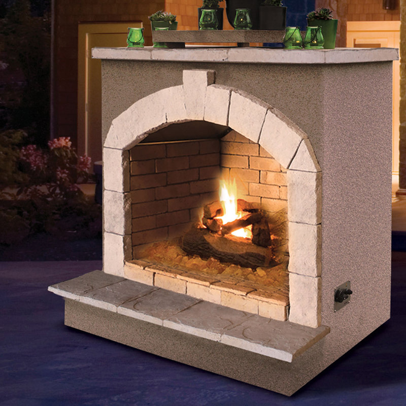 Cal Flame Porcelain Gas Outdoor Fireplace & Reviews | Wayfair