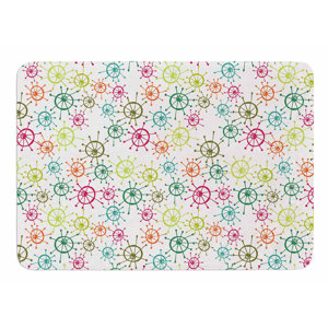 Mod Flower Burst by Holly Helgeson Memory Foam Bath Mat