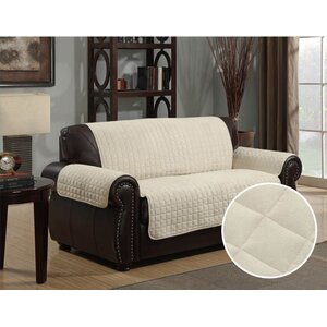 Microsuede Box Cushion Loveseat Slipcover