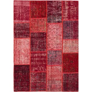 One-of-a-Kind Hand-Knotted Red Area Rug