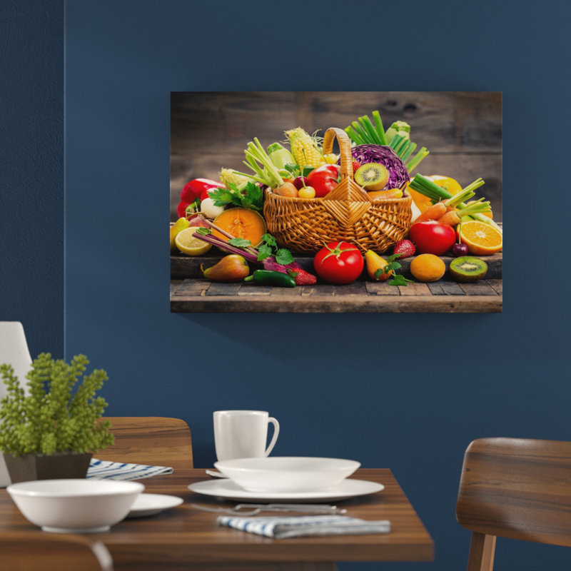 Home Loft Concept Fresh Fruit and Vegetables in a Basket Wall Art on Canvas & Reviews Wayfair