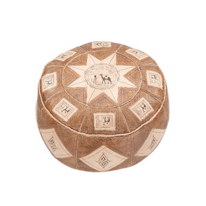 Pouf Al-Mansura aus Leder von Caracella