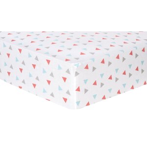 Triangles Deluxe Flannel Fitted Crib Sheet