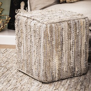 Dace Leather Pouf