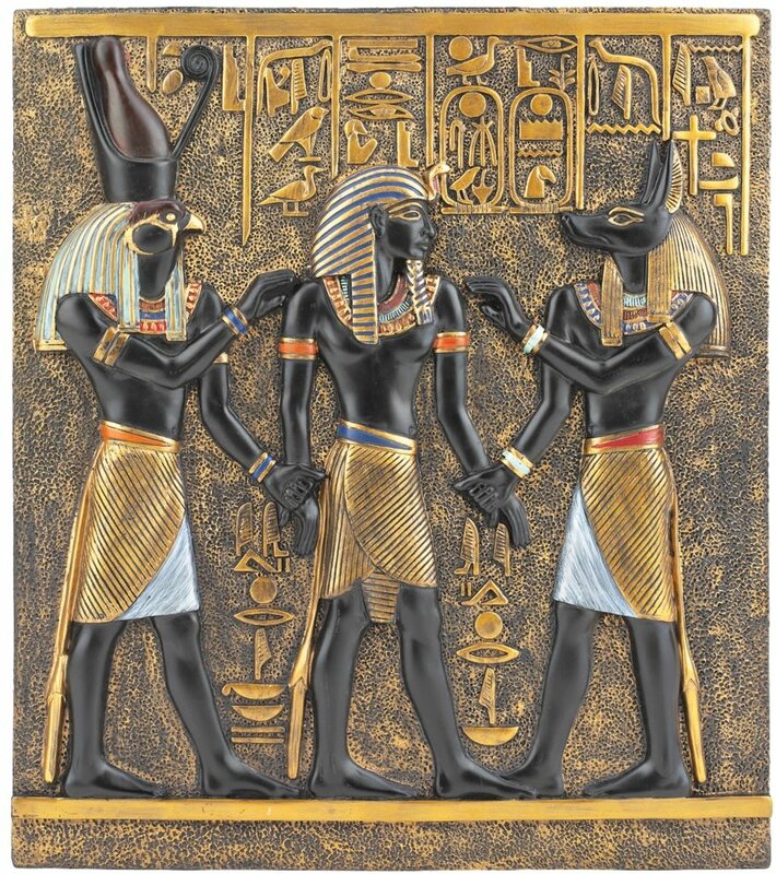 Design Toscano Rameses I Between Horus And Anubis Frieze Wall Décor