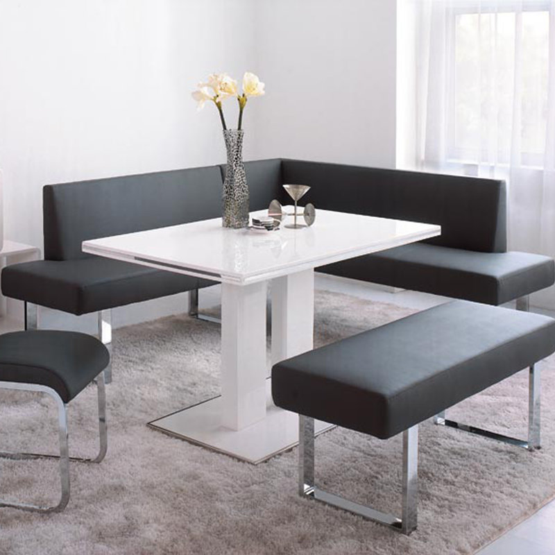 Wade Logan Robb Faux Leather Corner Bench & Reviews Wayfair