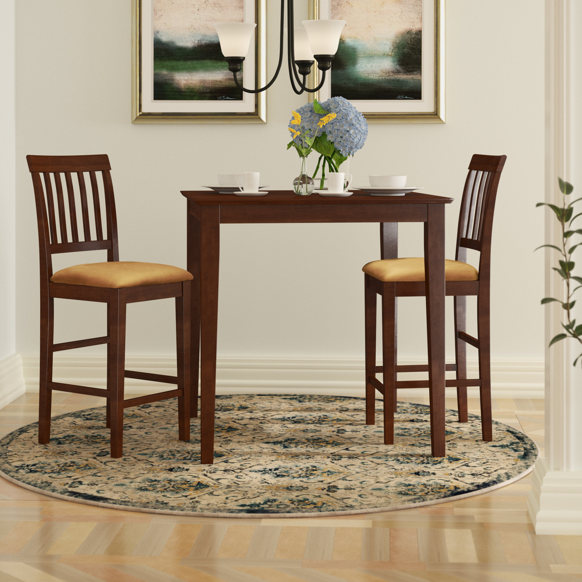 Three Posts Givens 3 Piece Counter Height Bistro Set Reviews Wayfair