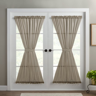 French Door Panel Curtains Wayfair Wayfair Basics Solid Room Darkening Thermal Rod Pocket Single Curtain Door Panel