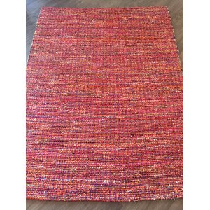 Hand-Woven Red Area Rug