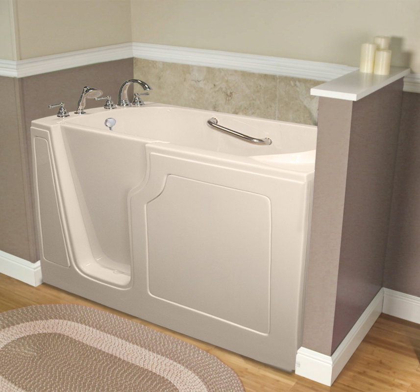 A+ WalkIn Tubs Dignity 48" x 28" Whirlpool Jetted WalkIn Bathtub