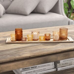 Contemporary 10 Piece Glass Votive Set