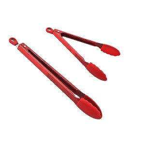 2 Piece Silicone Tong Set