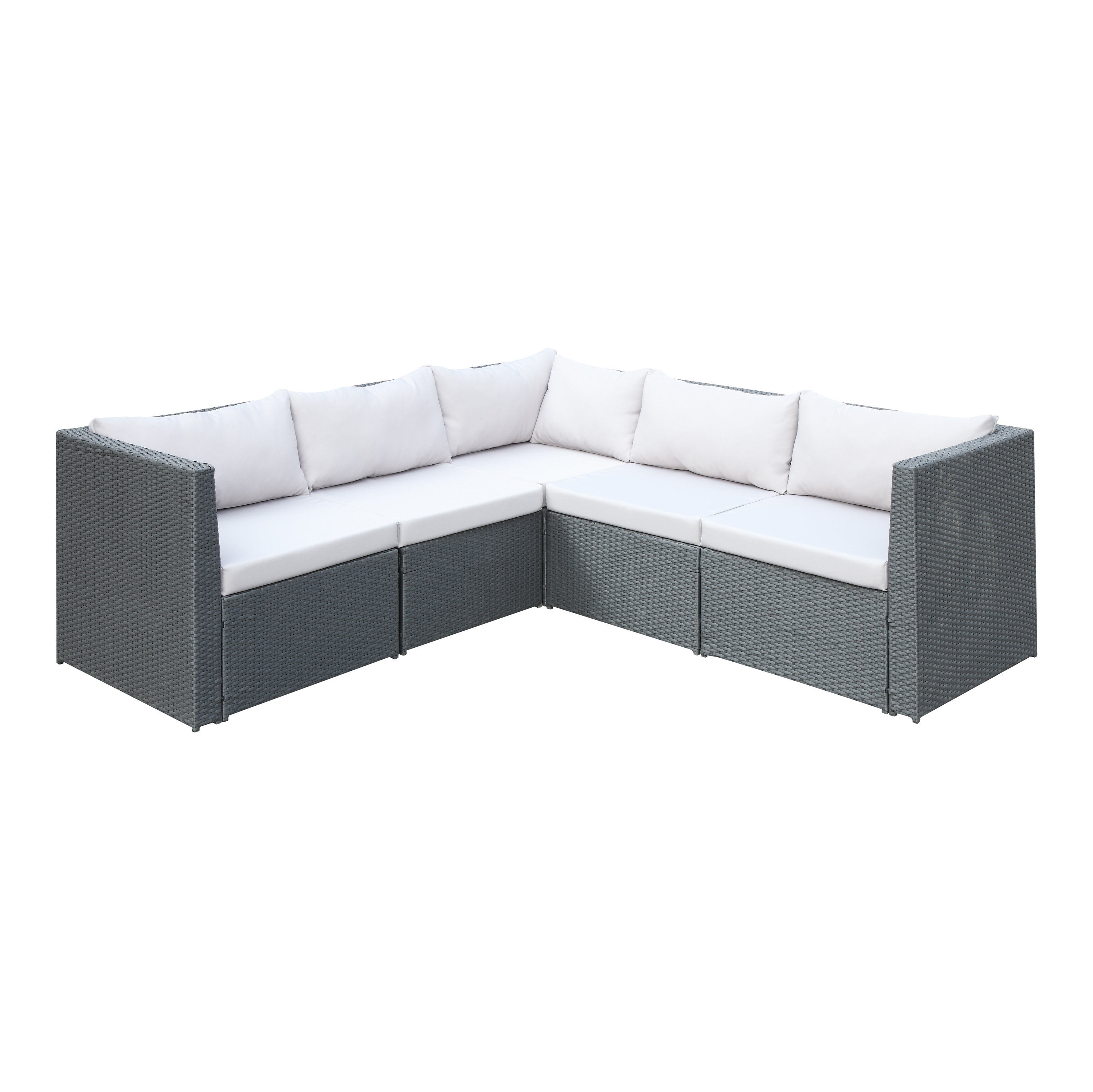 Mercury Row Lachesis Patio Sectional With Cushions Reviews Wayfair