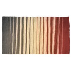 Tara 100% Cotton Striped Fade Rug in Gray
