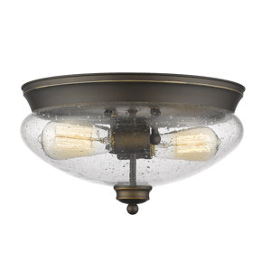 Casselman 2-Light Glass Shade Flush Mount