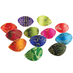 12 Piece Oriental Dumpling Style Jewelry Pouch Set (Set of 12)