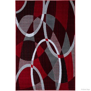 Hand-Woven Red Area Rug