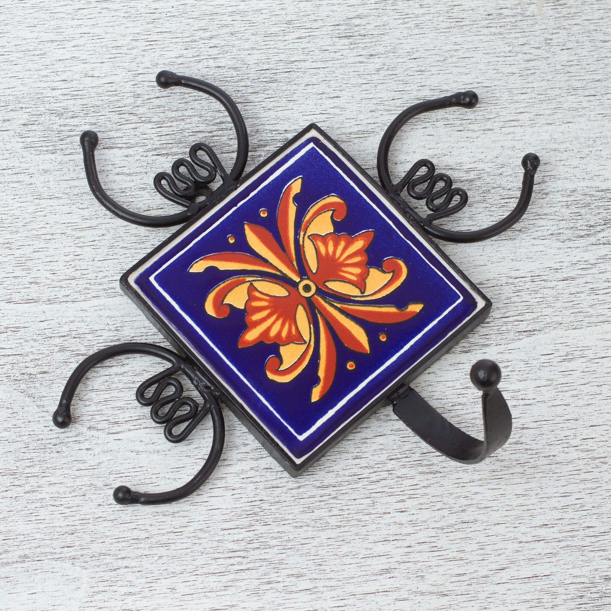 Prewett Colorful Fleur De Lis Wall Hook Prewett Colorful Fleur De Lis Wall Hook